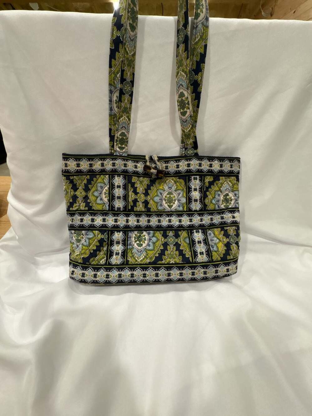 Vera Bradley Small Toggle Tote in Cambridge 
And Mini Vivian in Cuban Tiles
